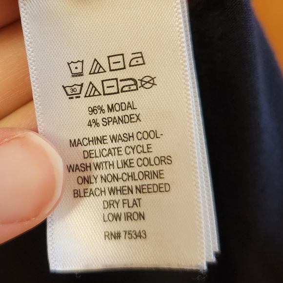 Dakini Sleeveless Jersey Knit Faux Wrap Dress Size S in Navy - Picture 5 of 7